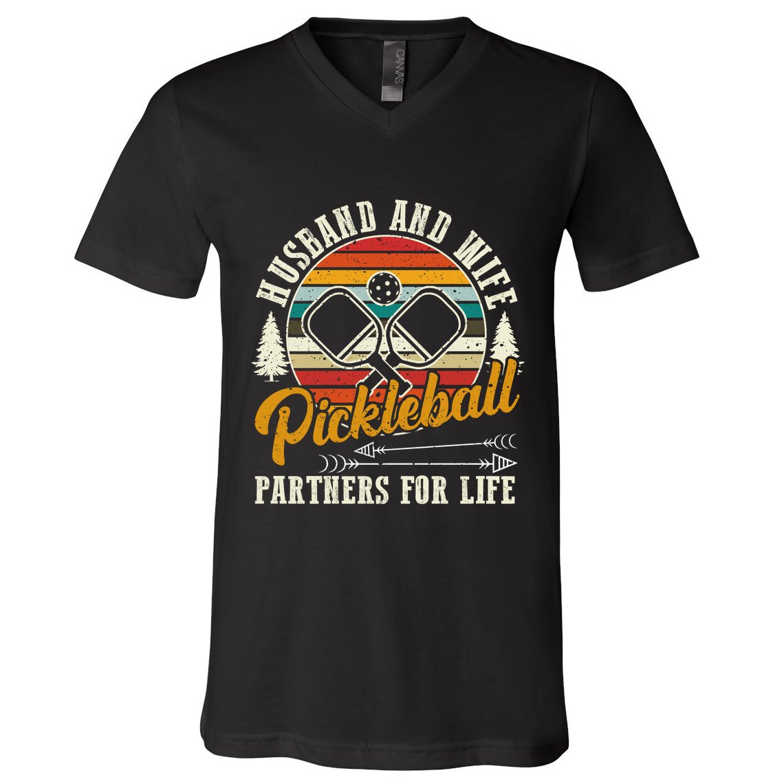 Pickleball Husband And Wife V-Neck T-Shirt