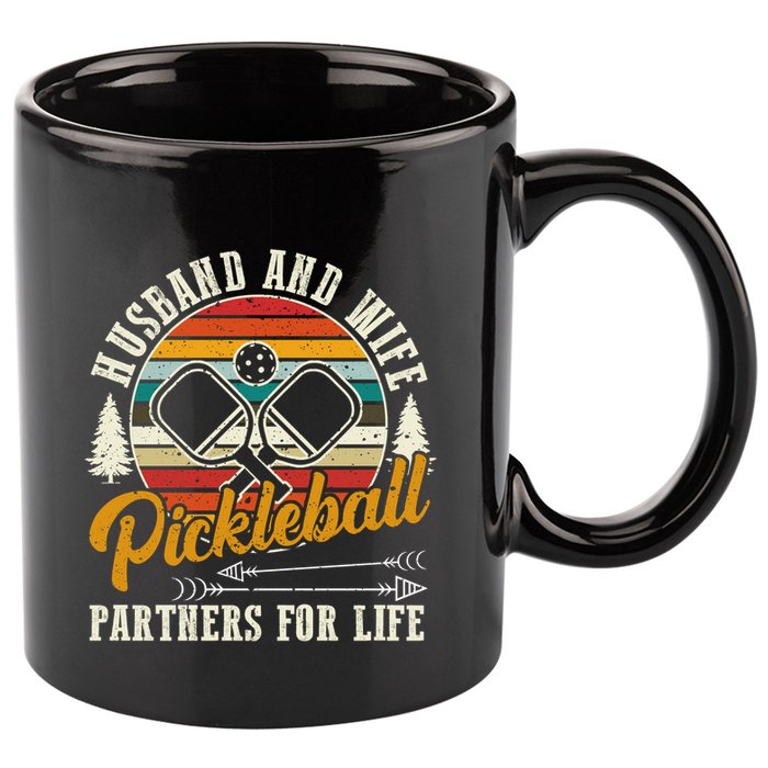 Pickleball Husband And Wife 11oz C Handle Ceramic Mug
