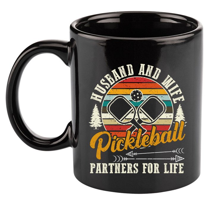 Pickleball Husband And Wife 11oz C Handle Ceramic Mug