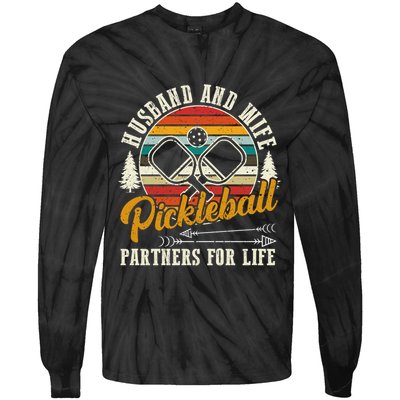 Pickleball Husband And Wife Tie-Dye Long Sleeve Shirt