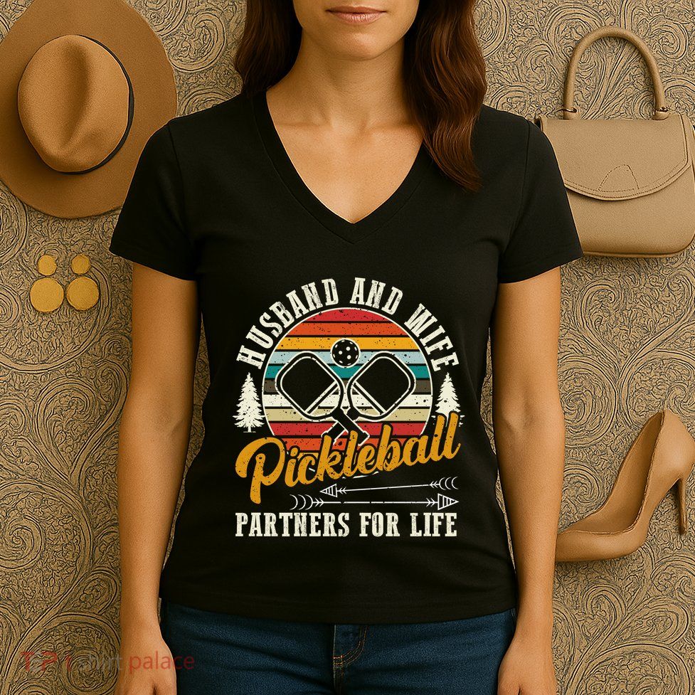 Pickleball Husband And Wife Women's V-Neck T-Shirt