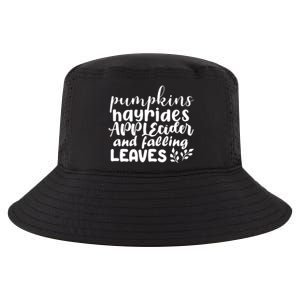 Pumpkins Hayrides Apple Cider And Falling Leaves Cool Comfort Performance Bucket Hat