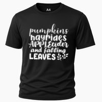 Pumpkins Hayrides Apple Cider And Falling Leaves Cooling Performance Crew T-Shirt
