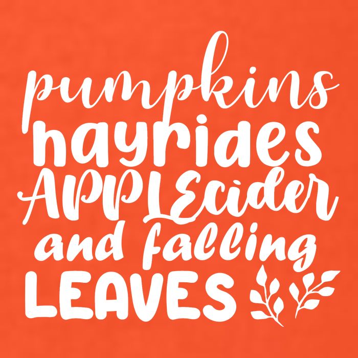 Pumpkins Hayrides Apple Cider And Falling Leaves Kids T-Shirt
