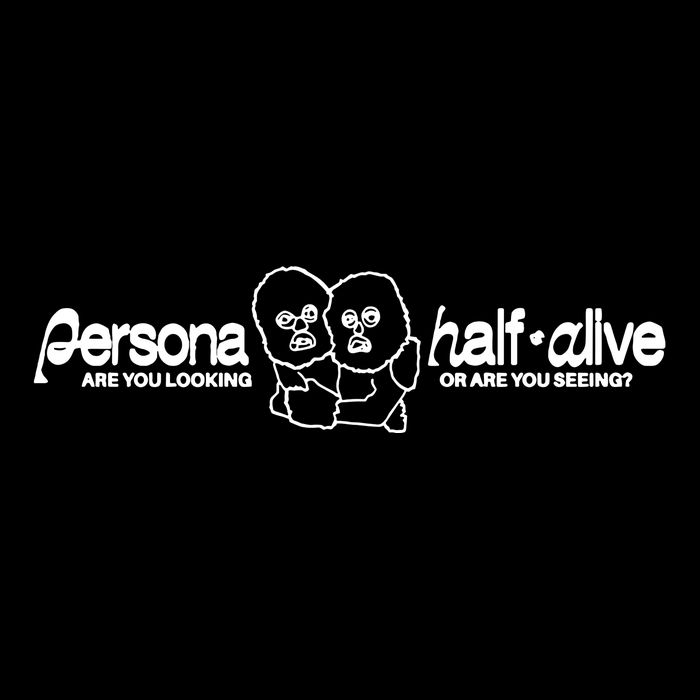 Persona Halfalive Are You Looking Or Are You Seeing Drawstring Bag