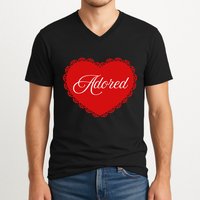 Paris Hilton Adored Heart V-Neck T-Shirt