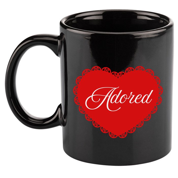 Paris Hilton Adored Heart 11oz C Handle Ceramic Mug