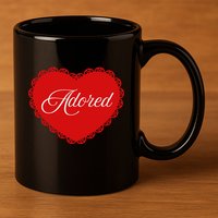 Paris Hilton Adored Heart 11oz C Handle Ceramic Mug