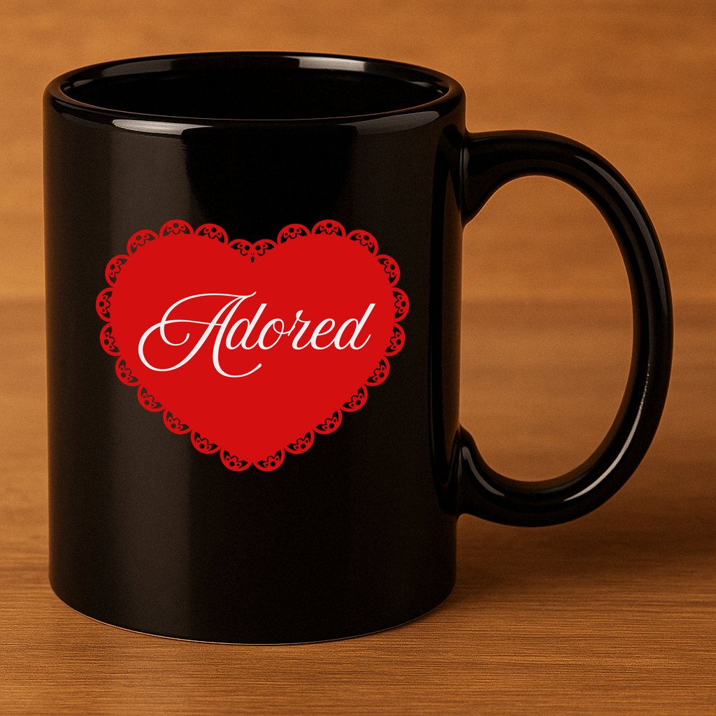 Paris Hilton Adored Heart 11oz C Handle Ceramic Mug