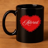 Paris Hilton Adored Heart 11oz C Handle Ceramic Mug