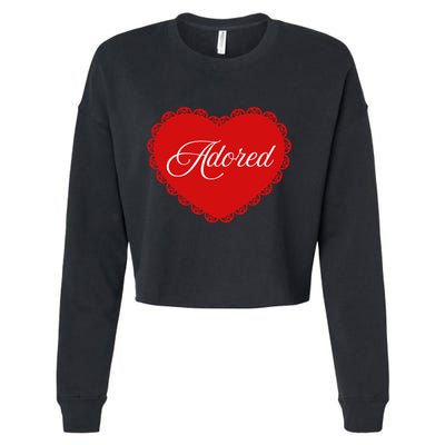 Paris Hilton Adored Heart Cropped Pullover Crew
