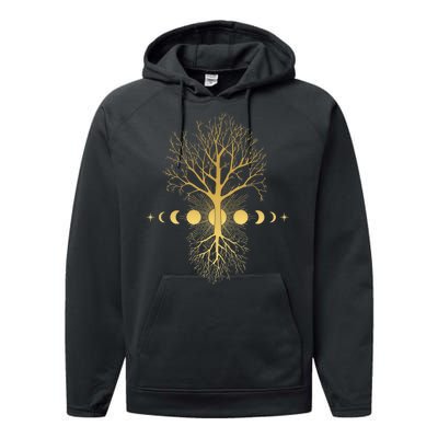 Phases Of The Moon Roots Performance Fleece Hoodie