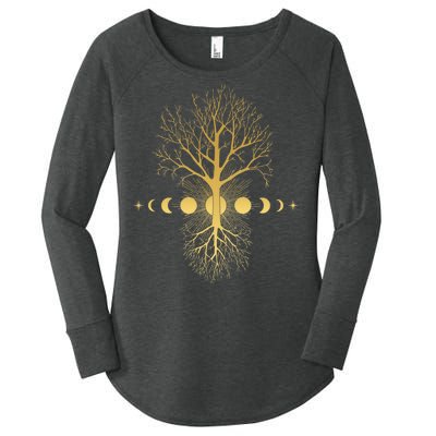 Phases Of The Moon Roots Women's Perfect Tri Tunic Long Sleeve Shirt