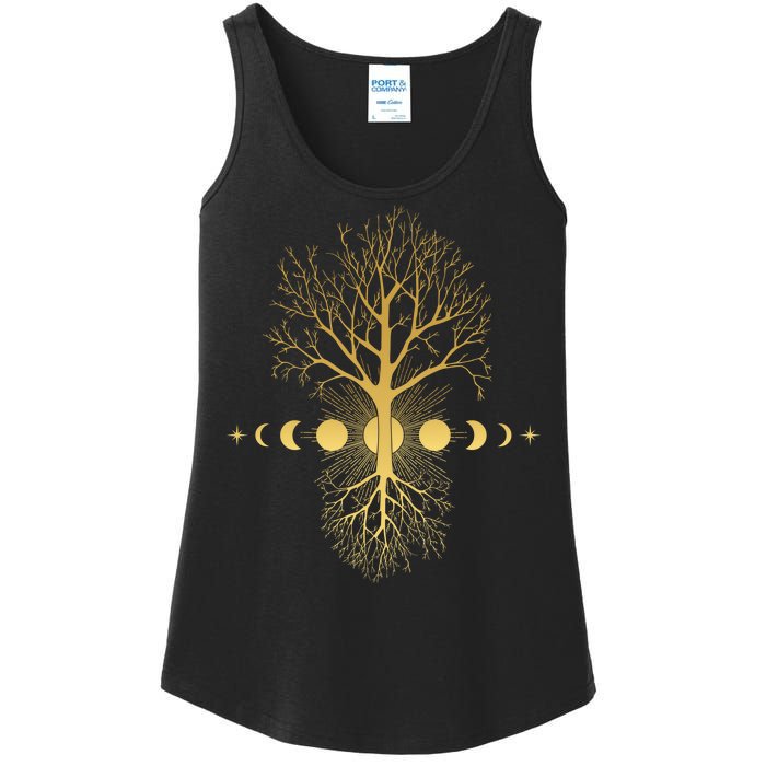 Phases Of The Moon Roots Ladies Essential Tank