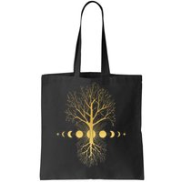 Phases Of The Moon Roots Tote Bag