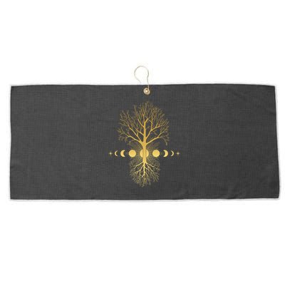 Phases Of The Moon Roots Large Microfiber Waffle Golf Towel