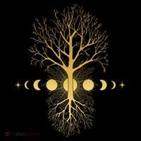 Phases Of The Moon Roots Poster