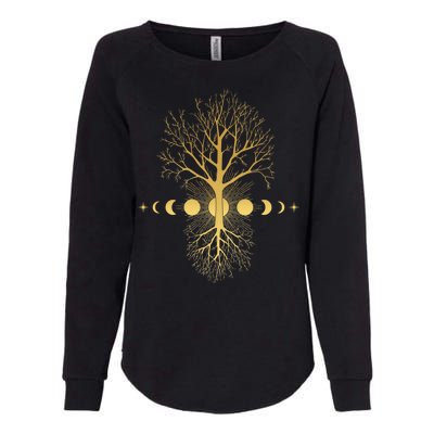 Phases Of The Moon Roots Womens California Wash Sweatshirt