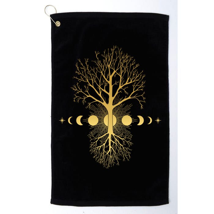 Phases Of The Moon Roots Golf Towel