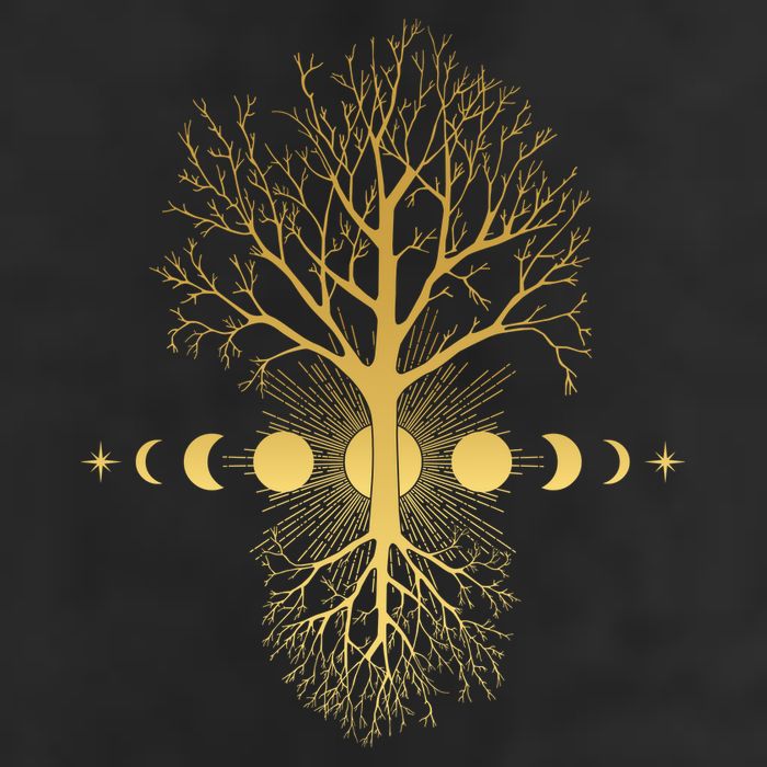 Phases Of The Moon Roots Golf Towel