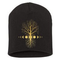 Phases Of The Moon Roots Short Acrylic Beanie