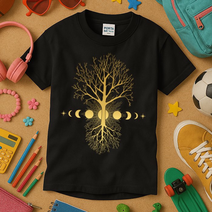 Phases Of The Moon Roots Kids T-Shirt