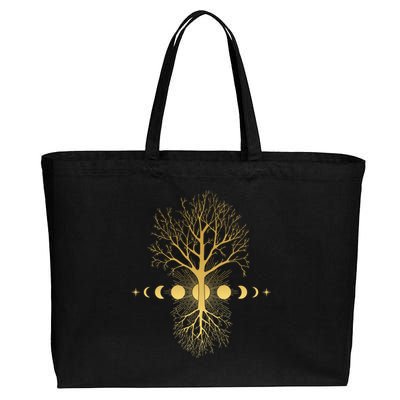 Phases Of The Moon Roots Cotton Canvas Jumbo Tote