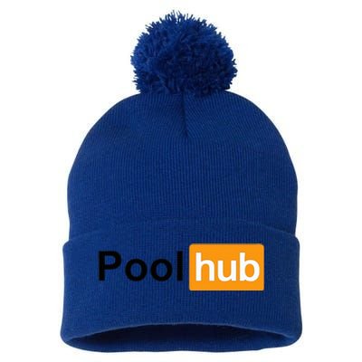 Pool Hub Billiards Pool Player Pom Pom 12in Knit Beanie