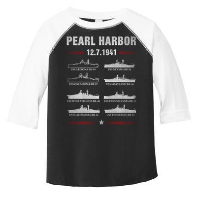 Pearl Harbor Battleship Memorial Day December 7th 1941 Wwii Cute Gift Toddler Fine Jersey T-Shirt