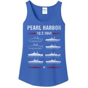 Pearl Harbor Battleship Memorial Day December 7th 1941 Wwii Cute Gift Ladies Essential Tank