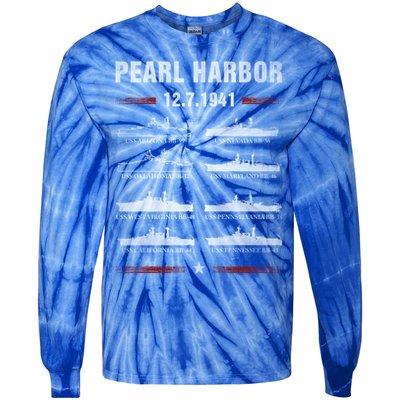 Pearl Harbor Battleship Memorial Day December 7th 1941 Wwii Cute Gift Tie-Dye Long Sleeve Shirt