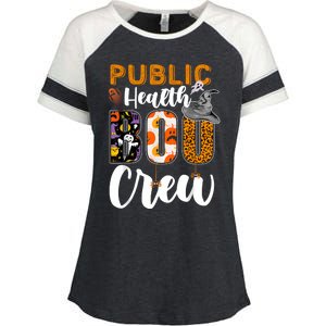 Public Health Boo Crew Halloween Matching Nurse Enza Ladies Jersey Colorblock Tee