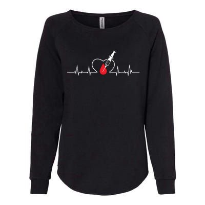 Phlebotomist Heart Blood Phlebotomy Pulse Syringe Gift Womens California Wash Sweatshirt