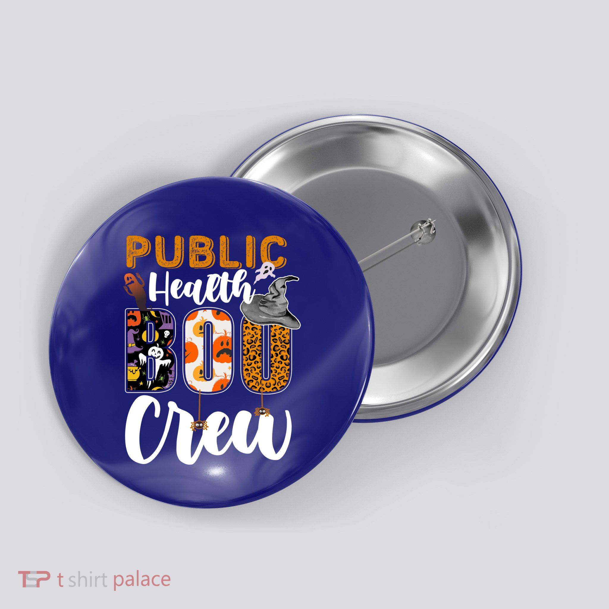 Public Health Boo Crew Halloween Matching Nurse Gift Button