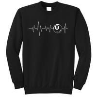 Pool Heartbeat Billiard Player Lover Sports Game Sweatshirt