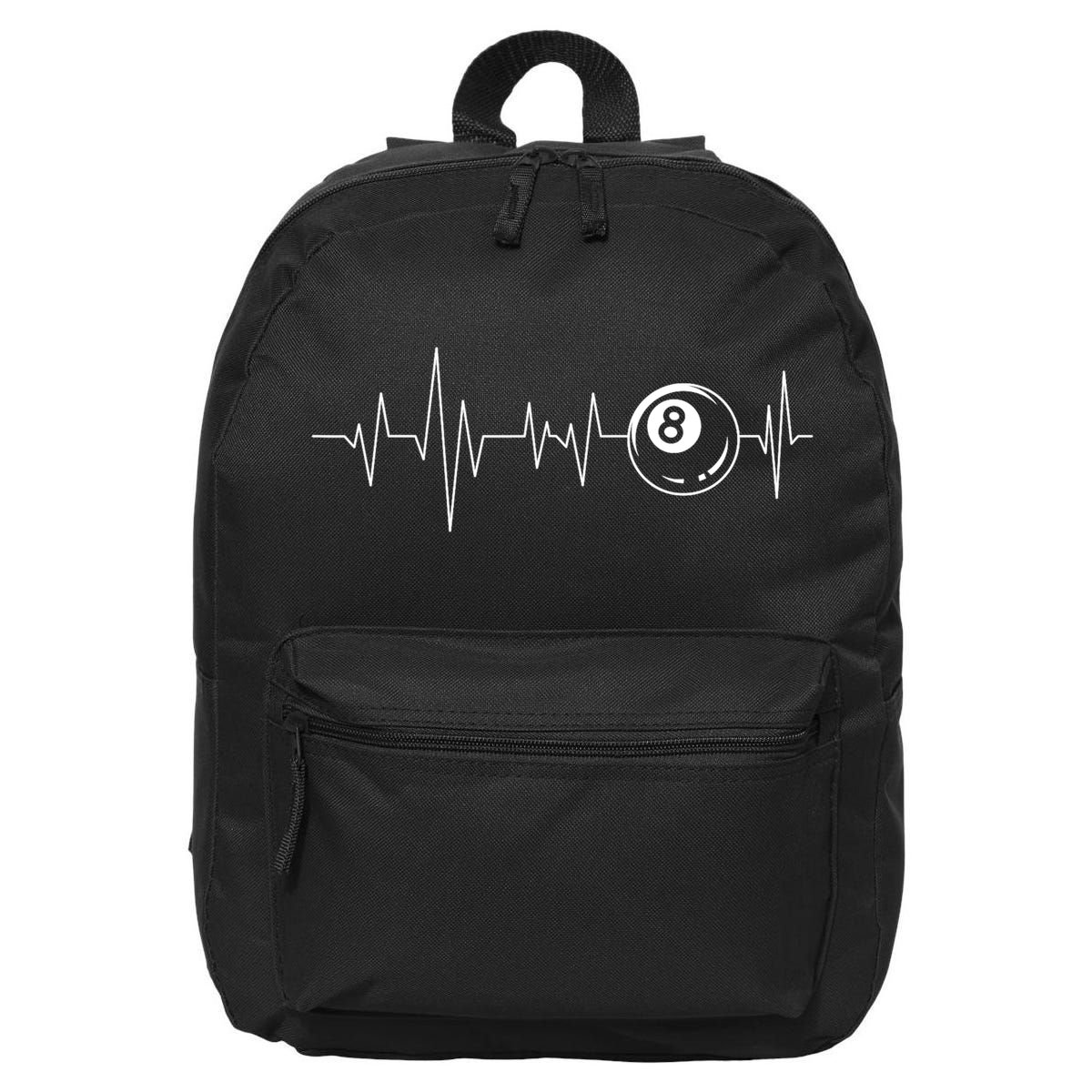 Pool Heartbeat Billiard Player Lover Sports Game 16 in Basic Backpack