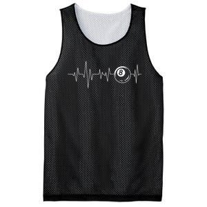 Pool Heartbeat Billiard Player Lover Sports Game Mesh Reversible Basketball Jersey Tank