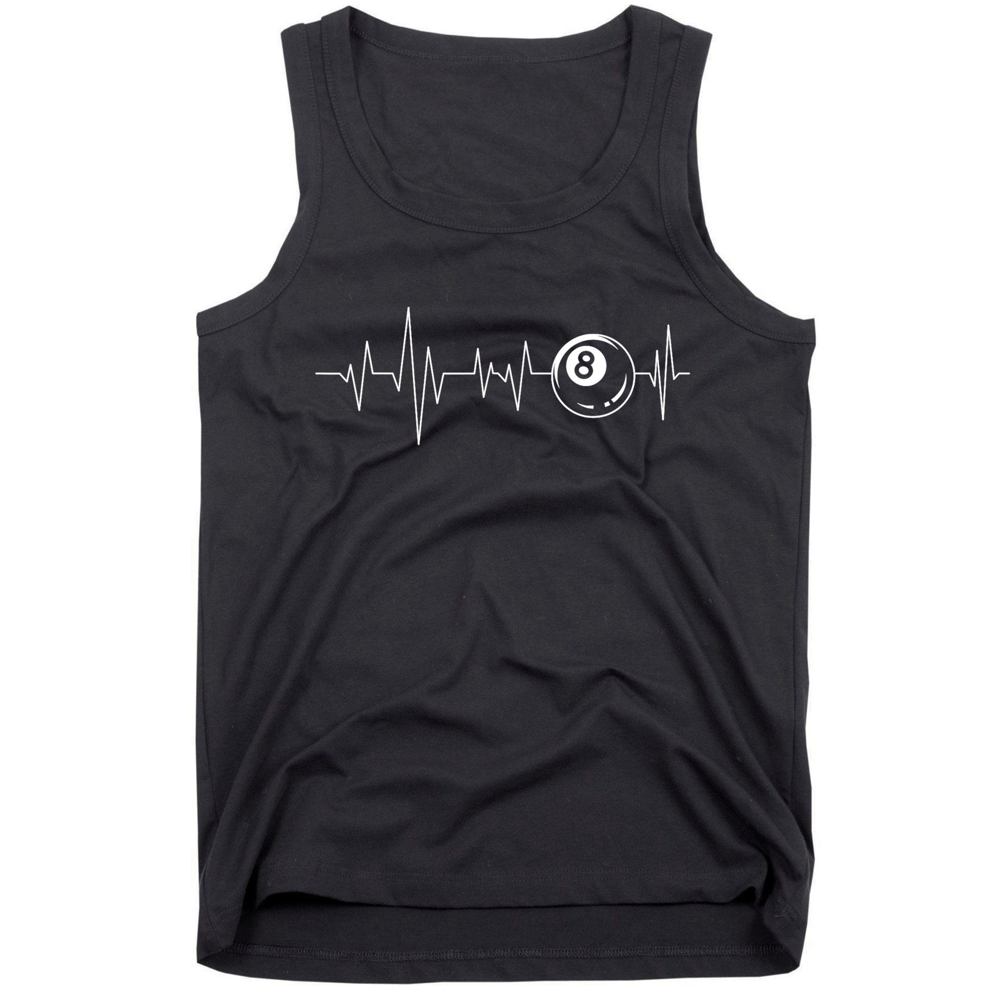 Pool Heartbeat Billiard Player Lover Sports Game Tank Top
