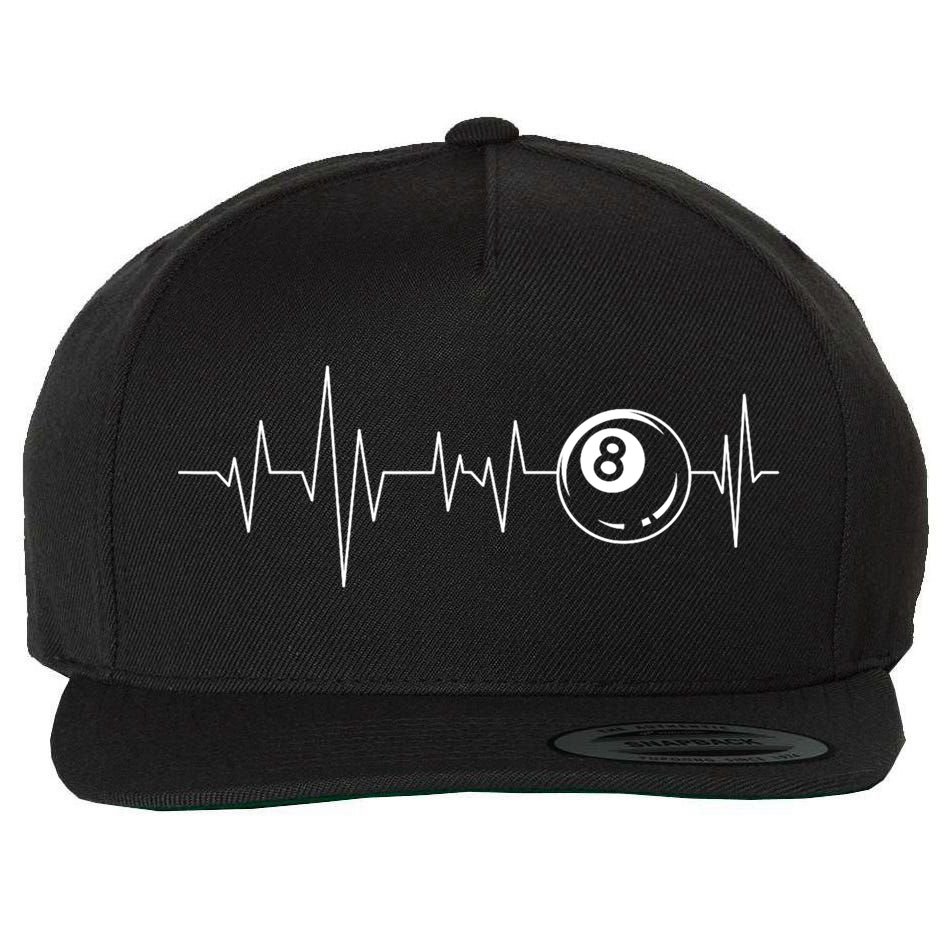 Pool Heartbeat Billiard Player Lover Sports Game Wool Snapback Cap
