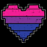 Pixel Heart Bisexual Pride Retro Gaming LGBTQ Ally Gamer Cooling Performance Crew T-Shirt