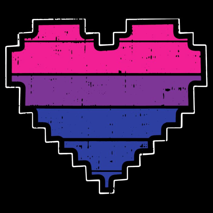 Pixel Heart Bisexual Pride Retro Gaming LGBTQ Ally Gamer Cooling Performance Crew T-Shirt