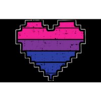 Pixel Heart Bisexual Pride Retro Gaming LGBTQ Ally Gamer Bumper Sticker