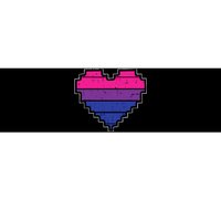 Pixel Heart Bisexual Pride Retro Gaming LGBTQ Ally Gamer Bumper Sticker