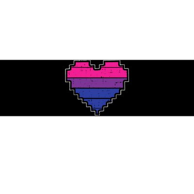 Pixel Heart Bisexual Pride Retro Gaming LGBTQ Ally Gamer Bumper Sticker