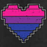 Pixel Heart Bisexual Pride Retro Gaming LGBTQ Ally Gamer Adult Drive Performance Visor
