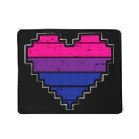 Pixel Heart Bisexual Pride Retro Gaming LGBTQ Ally Gamer Mousepad