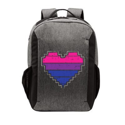 Pixel Heart Bisexual Pride Retro Gaming LGBTQ Ally Gamer Vector Backpack