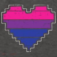 Pixel Heart Bisexual Pride Retro Gaming LGBTQ Ally Gamer Vector Backpack
