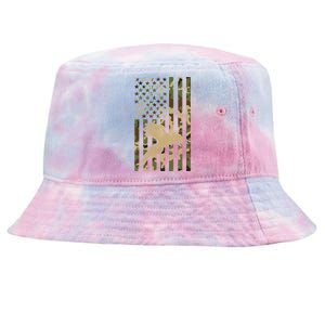 Pheasant Hunting Bird Hunter Hunting American Flag Camo Gift Tie-Dyed Bucket Hat