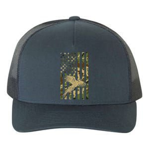 Pheasant Hunting Bird Hunter Hunting American Flag Camo Gift Yupoong Adult 5-Panel Trucker Hat